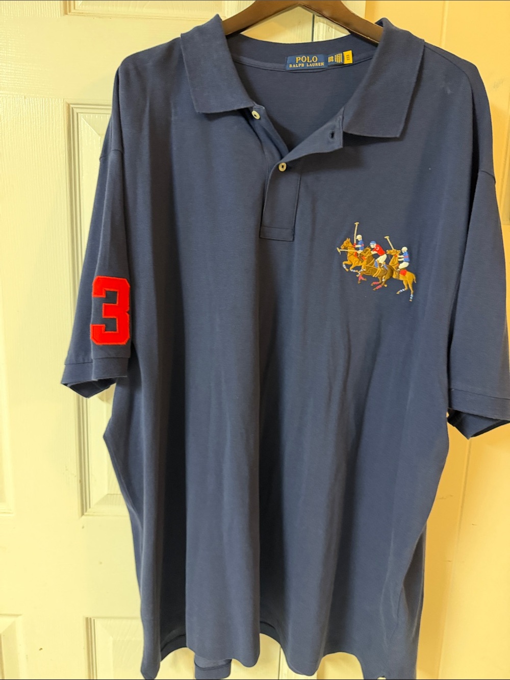 Polo by Ralph Lauren Men’s Navy Polo Shirt with Polo Player Embroidery